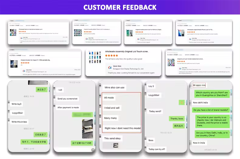 Client reviews and testimonials for mobile parts store